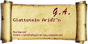 Glattstein Arián névjegykártya